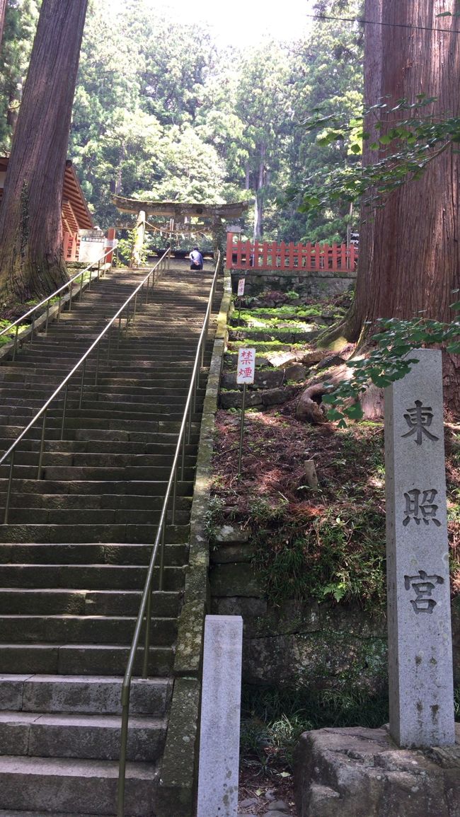 前日予約の直前割で、愛知県新城市の湯谷温泉に行って来た！<br /><br />千年のいやしの郷 蓬莱へ<br />鳳来寺山パークウェイを走り、東照宮や鳳来寺本堂へ。<br /><br />またちょこっと歩いたら、急な階段と山登り。おかげで今朝から筋肉痛！こりゃあ残りそうだ！<br /><br />自然科学博物館に入り、ブッ ポウ ソーと鳴くコノハズクを見たり聞いたり、ちょっと理科のお勉強。<br />モリアオガエルの卵やオタマジャクシも観察したよ。<br /><br />阿寺の七滝も見て来ました。<br /><br />宿に着くなり、夕飯後蛍を見に行きませんか？と、ラッキー続き?<br /><br />懐石部屋食。<br />湯谷温泉は無味無臭だけど茶褐色で温泉濃度が濃いとか。<br />朝食は食堂でしたが、焼き朴葉味噌は美味しかった。赤だしも最高。<br /><br />部屋からは宇連川のせせらぎが聞こえるし、トンビもピーヒョロヒョロ鳴くし、癒された。<br /><br />今朝は鞍掛山麓 四谷の千枚田を見学して帰路へ。3時間半くらいかかるみたい。<br /><br />バイク軍団を掻き分け安全運転で！よろしく、、、っと言いながら助手席で筋肉痛と睡魔と闘う？嫁でした(ﾟ∀ﾟ)