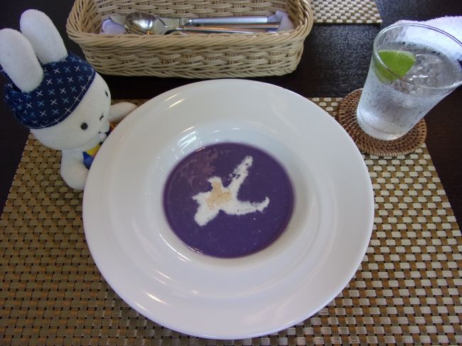 6月の初旬に職場から2連休いただきました。<br />今回の旅、私の誕生日も絡んでいました。<br />ちょっと人生勉強をしようと思い、実家暮らしからアパートを借りて独り暮らしをはじめたのですが、仕事が多忙になり、精神的にも参る状況に(◎_◎;)。ちょっとたまには弾丸ではなくゆっくりと過ごす旅がしたいと思いました。<br /><br />以前、石垣島でお会いしたシマダさんがこの日は都合良くスケジュール合わせることができるとのこと。<br />そうそう、ソウル発券の沖縄行きの往復航空券もあったことに気が付きました。<br />それを利用すればそれほど負担なく旅ができる!<br />※シマダさんについてはこちらの旅行記をご覧下さい(^_^)<br />旅行記「美ら海の翼に乗ってコーヒーブレイク ~JTAとJALに乗っていく石垣島のんびり1泊2日の旅~」<br />https://4travel.jp/travelogue/11310951<br /><br />ということで、シマダさんと共にてーげーに(意味は「適当に」)石垣島へ出かけることにしました。<br />どうぞご覧下さい(-人-)。<br /><br /><br />【旅行行程】<br />・旅行日一日目(6月4日)<br />自宅→JR線、京急線に乗って羽田空港へ→東京羽田20:00発ANA479便搭乗→沖縄那覇22:35着、ゆいレールに乗って宿泊先へ<br /><br />宿泊先:Y’s CABIN&HOTEL那覇国際通り<br /><br />・旅行日二日目(6月5日)<br />宿泊先よりゆいレールに乗って空港へ→沖縄那覇9:25発ANA1763便搭乗→南ぬ島石垣空港10:20着<br /><br />シマダさんと共にカフェとグルメ巡り&民謡酒場で遊ぶ(笑)<br /><br />宿泊先:ルートイングランティア石垣<br /><br />・旅行日三日目(6月6日)<br />宿泊先よりシマダさんの車にて空港へ→南ぬ島石垣空港10:55発ANA1766便搭乗→沖縄那覇11:55着→ゆいレール小禄駅にあるイオンにてお土産お買いもの→沖縄那覇15:10発ANA470便搭乗→東京羽田17:40着→京急線とJR線に乗って帰宅<br /><br /><br />【旅行費用】<br />・航空券<br />東京~沖縄那覇:ANAのHP韓国サイトにて手配<br />ソウル~東京~沖縄往復航空券(ソウル→東京ビジネスクラス予約発券「C」、東京→沖縄予約発券「Y」、沖縄→東京予約発券「B」、東京→ソウルエコノミークラス予約発券「H」)77,500円(税金・燃油込)<br />那覇→東京プレミアムクラスアップグレード料金15,000円<br /><br />沖縄那覇~南ぬ島石垣:ANAのHPにて購入<br />沖縄那覇→石垣…特割3、8,900円<br />石垣→沖縄那覇…特割3、8,400円<br />支払いは「ANA SKY コイン」にて済み。<br /><br />・宿泊先<br />Y’s CABIN&HOTEL那覇国際通り<br />じゃらんにて手配、デラックスキャビンにて宿泊<br />「【500円クーポン】5/25グランドオープン!Ysのご祝儀クーポン」使用して、1泊素泊まり2,900円<br /><br />ルートイングランティア石垣<br />近畿日本ツーリスト(e宿)にて手配、部屋指定なしプラン朝食込み<br />1泊6,200円<br /><br /><br />※ちなみに写真は「茶房 草ぼうぼう」さんにていただいた紅芋のポタージュスープです。これ、石垣島を描いていたので表紙に飾らせていただきました(^_-)-☆。<br />