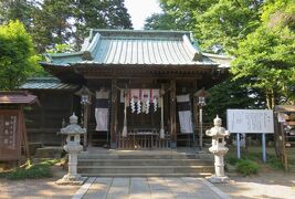 2018春、北関東の名城(9/21)：5月22日(9)：金山城(4)：大欅、勇み型狛犬、新田神社