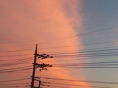 素晴らしい夕焼けと影富士
