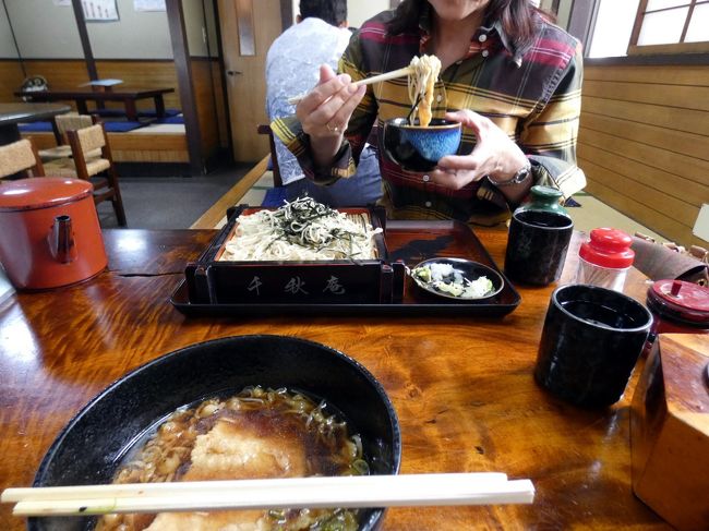 この日の昼食は、国道20号 中山道沿いの千秋庵そば店で頂きます。<br /><br />何の下調べもせずに、偶然飛び込んだ街のお蕎麦屋さんですが、これがあたりで、私好みの極細の固麺で、値段も信じられないほど安く、思わずお代わりしてしまいました。<br />