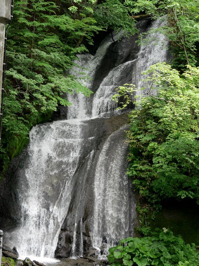 2018.6札幌出張旅行・恵庭渓谷3-恵庭渓谷，白扇の滝，ラルマナイの滝，三段の滝