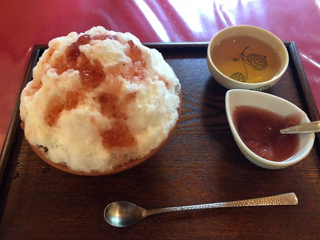 ここ数年毎年夏は下鴨神社のさるやさんへかき氷を食べに訪れています。今年は運よく祇園祭の後祭とみたらし祭りの日程に合わせて休みがとれました♪