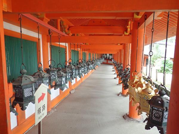 奈良交通定期観光バス「奈良公園3名所と春日奥山めぐり」の続きです。<br />東大寺の次は奈良公園内を移動して春日大社へやって来ました。二之鳥居をくぐって石燈籠の間の参道を上って行きます。社殿にたくさんある釣燈籠の中には直江兼続や徳川綱吉などの歴史上の人物の名前も見られました。
