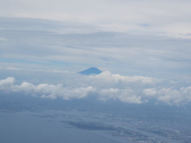 7月8日、午前11時15分に東京国際空港を出発し、一路フランクフルト空港へ向かった。飛び立ってから一時間後に新潟上空を過ぎた。二時間後には昼食が出された、<br /><br /><br /><br /><br /><br />*写真は飛び立ってすぐに見られた東京湾と富士山