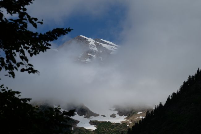 この日は朝から山には雲が掛かり、やがて雨も降りだして、肌寒い朝となりました。<br />西の方が天気はよさそうだったので、GTTS を西へドライブすることにしました。<br /><br /><br />【ITINERARY】<br /><br />7/11（水）岡山(12:45)→JL236→羽田(14:00)(19:50)→JL002→SFO(13:30)<br />　　　　　SFO(17:34)→UN5857→JAC(20:44)<br />　　　　　レンタカー(Alamo)にて、Flat Creek Inn（Jackson）<br />7/12（木）グランドテトン、イエローストーンを通って北上　<br />　　　　　SpringHill Suites by Mariott(Great Falls)<br />7/13（金）St.Mary Village(St.Mary)<br />7/14（土）same<br />7/15（日）Meadow Lake Resort(Columbia Falls)<br />7/16（月）same<br />7/17（火）same<br />7/18（水）カリスペルFCA(13:45)→UN5643→SFO(15:20)<br />　　　　　レンタカー(Hertz)にて、Fairfield Inn by Mariott(Millbrae)<br />7/19（木）same<br />7/20（金）SFO(7:00)→AA6067→LAX(8:56)(10:50)→JL7017(AA)→<br />7/21（土）→羽田(14:25)(16:35)→JL239→岡山(17:45)<br />