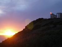 年末年始アテネとその近郊の旅　その3　半日ツアーでスニオン岬のポセイドン神殿で夕焼けを見る