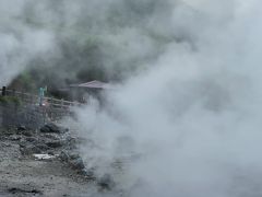 九州-9　雲仙地獄めぐり・島鉄観光バスで島原港へ　☆雲仙普賢岳を眺めながら