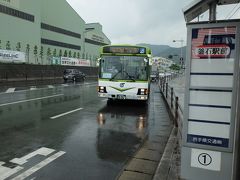 不通になっているJR山田線に平行するバス