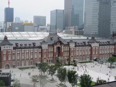 新丸の内ビル7階テラスよりみられる東京駅丸の内側の風景