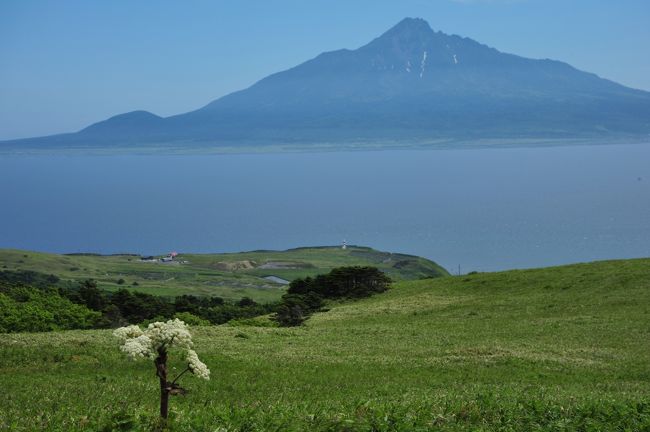 国内旅行とはいえ、長い所要時間に、天候次第の危うさもあり、行きたいと思いつつ延び延びになっていた利尻島に礼文島、やっと訪れることが出来ました！団体で行動するツアーが苦手なので、3泊4日の個人旅行ですが、利尻、礼文島に関しては、ツアーの方が経済的かもしれません。初日から2日間は天気に恵まれ、感動の美しさ、ひと味違った北海道を満喫できました。後半2日間は、残念ながら、曇り空に小雨。旅は天候次第で大きく印象が変わることを再認識、最初の2日間の有難さも又再認識出来ました。<br /><br /><br />礼文島から望む利尻富士