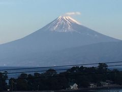 伊豆大瀬崎から新春の富士を望む