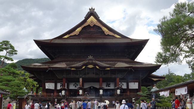 恒例の夏の信州旅<br />天気に恵まれて山が綺麗でした。<br /><br />滞在先の白樺(保養所)を拠点にドライブで善光寺と松本へ足を延ばしました。<br /><br />＜1日目＞<br />蕎麦処　元屋(本店)<br />善光寺<br /><br />＜2日目＞<br />唐沢そば集落<br />山辺ワイナリー<br /><br />＜3日目＞<br />たてしな自由市場<br />八ヶ岳アウトレット<br />そば処　月舎<br /><br /><br />