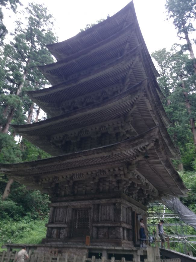 月岡温泉で一泊後翌日は角館で一泊。その途中羽黒山五重塔に寄りました。<br />本編は東北旅行の２になります。