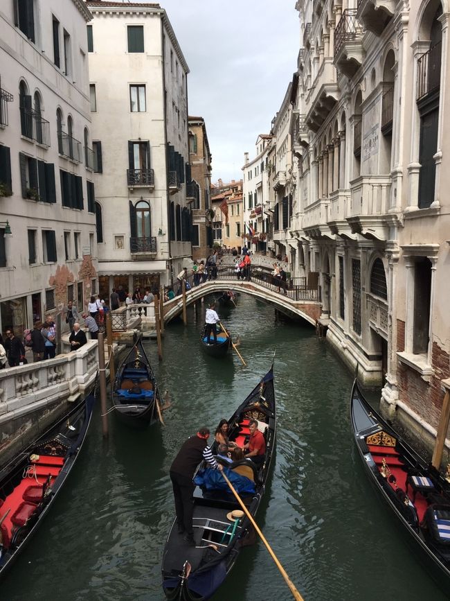 3週間、個人旅行でイタリアを旅しました。<br /><br />ヴェネツィアは今回の旅の最初の訪問地。<br />今回で4度目の訪問‥大好きなその魅力は褪せない。『また来たい』って思う素敵な街。<br /><br />でも、個人旅行で行くとヴェネツィアはなにかと不便な街。<br />車が走れない島内、重いトランクがあってもタクシーで行けない(&gt;_&lt;) <br />道は細くて石畳み…移動するには不便…<br /><br />幾度か体験した『困った』をバネに、今回は「よっしゃ、ヴェネツィアを『快適に旅しよう』」を目標にして2泊3日で巡ってみた。<br /><br /><br />ヴェネツィア でしたい事『世界一美しいと言われるサン・マルコ広場でゆっくりする事。』これは外せない。<br /><br />特に、夜のサン・マルコ広場は最高！<br />お洒落なCafeで飲み物を頂きながら、広場の演奏に酔いしれたい(*´ω｀*)<br /><br /><br /><br />こちらを巡りました。<br />1.　カナルグランデ運河<br />2．リアルト橋<br />3.　時計塔<br />4.　鐘楼<br />5.　ドゥカーレ宮殿<br />6.　ため息橋<br />7.　カフェ・フローリアン<br />8.　サンマルコ広場<br />9.　政庁<br />10.　サンタ・マリア・グロリオーザ・ディ・フラーリ聖堂<br />11.　カ・ドーロ<br />12.　ノーヴァ通り<br />13.　カフェ　リストランテ　クアドリ<br />14.　サンタ・マリア・デッラ・サルーテ聖堂<br />15.　サン・マルコ寺院<br /><br />こちらを巡りました。<br /><br />アカデミア美術館・アカデミア橋・離島には今回は行かれませんでした。