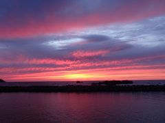 2018.09 ワープ三昧東北18切符旅行（７）リゾートしらかみ６号・日本海に沈む夕陽眺めて五能線