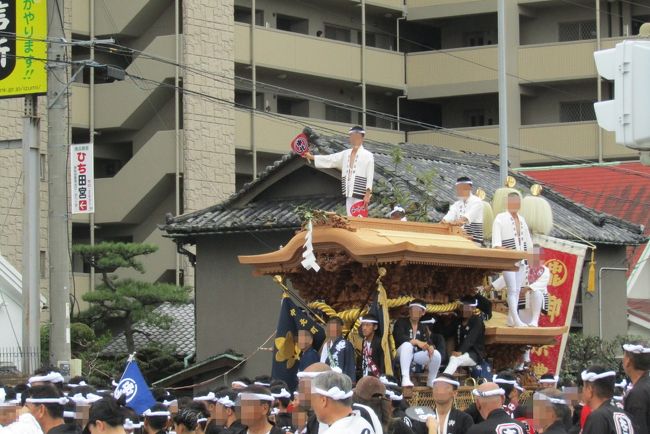 2018年9月、数年振りにカレンダーどおり3連休となりました。<br />突然3連休となったので、宿泊予約ができません。<br />そこで日帰りで行ける「お祭り」に行ってきました。<br />台風21号の影響で、有料席が設置されませんでした。強力な台風は関西空港連絡橋など様々な事柄に影響していますね。<br />予定時間どおりのお祭り運営に、「日本人らしさ」と「観光イベント」を感じました。