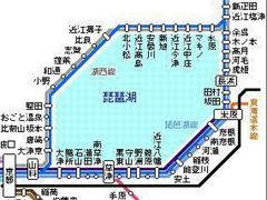 電車で琵琶湖1周 ただ乗っているだけ  京都駅で降りてラーメンを食す