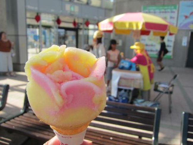 ’１８　夏の東北旅行２０　秋田グルメ（佐原商店のうどん自動販売機～ババヘラアイス＆ババヘラソフト～チャイナタウンのみそちゃんぽん）