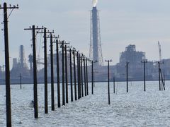 残念またしてもハートの光が見れなかった濃溝の滝　でも、海に沈む電柱は見れました