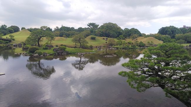 熊本市観光<br /><br />工事中の熊本城と水前寺公園