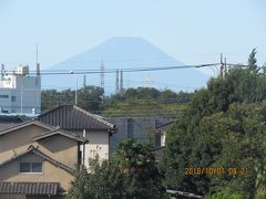 台風一過の富士山を見る