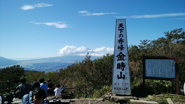 山行は昨年10月の燧ヶ岳以来。<br /><br />そして、今年4月にマラソンを走って以来、標高0m以上での運動は一切無しの潜水艦状態にもかかわらず、来月のいつものたらま島一周マラソン大会は、無謀な1周コース(23.6km)にエントリー。<br /><br />これはまずいと思い、ジョギングの前に何故か山行。しかも個人手配だと当日さぼる可能性もあるので、四季の旅という格安ツーアーに申し込んでの金時山への山行となりました。<br /><br />初級コースとのツアー説明に・・・運動不足だったから・・・初級以上に感じた晴れ男なのでありました。<br /><br />「ゆめこ」ちゃん、それはね・・・