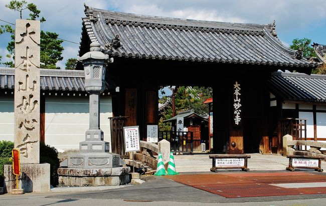 　この9月の始めに、師匠寺（所属寺）から本山の参拝(10月11日）の依頼があり承諾致しました。　確か前回は平成1９年5月にて11年も前の事である。　内心京都行きもまんざらでもなく，前向きに「そうだ京都へ行こう」のフレーズで楽しみな気持ちになりました。<br /><br />　ここで私の宗教感なるものと、これまでの経緯を述べたいと思います。　日本人である私は生まれ持ってしての仏教人で育った。　はっきりと自覚を持って仏教を確認したのは結婚してからであろう。　大本山妙心寺の記憶としては約30年程前の事である。　子供会(2人の息子）での夏休み座禅会で京都へ連れてもらったのが始めです。(京都へ家族で行く、大本山妙心寺と太秦映画村）　信心の度合いが深いか、あるいは浅いかは問われれば答えに窮する。　敬虔な仏教信者とは言えず、そこそこだと答えておきましょう。　本山があり、そして師匠寺の一檀家(一門徒）の我が家は臨済宗(禅宗の一派）妙心寺派である。<br />　　<br />　この様な事で、今回京都の本山妙心寺へ参拝します。　先祖への法要参拝の要素に対して、旅と言われると娯楽的なものと考えがちです。　それとは幾分一線を画するのではと思いますが、ここは旅・旅行記として投稿したい所存です。<br />　　　　　　　　　(写真・妙心寺の南総門）<br />