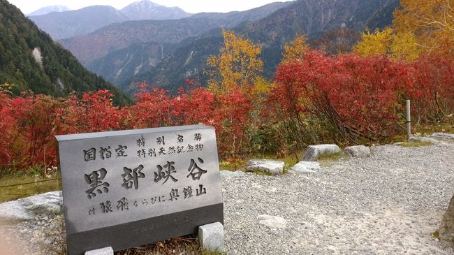 兼ねたから行ってみたかった黒部峡谷トロッコ電車＆立山アルペンルート。<br />母と姉と意見が一致し、シニアの親子女三人旅。<br />今回はトラピックスさんのツアーに参加。道中の段取りはすっかりお任せで楽チンであったものの、やはり時間に追われる忙しい旅に。<br />2日目<br />いよいよアルペンルート<br />いろんな乗り物に乗り継ぎ乗り継ぎ、じっくり観賞する余裕は無くてサッサーッとひと舐めして通り過ぎたような印象は否めないけれど、とにもかくにも一通りは体験してきたのでした。<br />