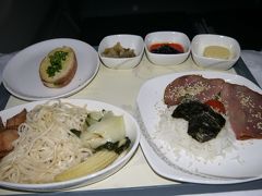 年末年始アテネとその近郊の旅　その8　エアチャイナ（中国国際航空）ビジネスクラスで史上最大に美味しくない機内食が…(T_T)