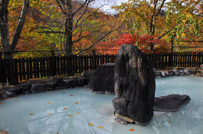 １０月の三連休に予定していた八甲田への旅が台風の影響で直前に中止に。。。<br />地震による北海道への旅、台風による伊予道後温泉への旅が中止となっているので、まさかの三度目。<br />自然の力には敵わない。<br />そして迎えた今回のみちのく温泉旅。<br />しかし、今年は紅葉前線の動きが微妙で、直前までかなり迷ったが、天気も良さそうなので出かけることにした。<br />今回は、以前から訪れてみたかった松川温泉と後生掛温泉に宿を取り、岩手側から秋田側へと、八幡平の自然と紅葉を楽しむ旅。<br />紅葉は、少し盛りを過ぎていたが、素晴らしい温泉と地球の息吹を体感する旅となった。