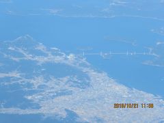 福岡空港～東京・羽田空港迄の空撮②松山～今治～高松～淡路島