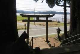 2018秋、奥三河の続日本百名城(4/9)：古宮城(4)：白鳥神社、獅子の狛犬、山犬の狛犬