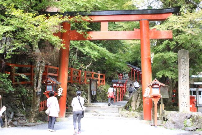 川床と紅葉の季節のちょうど間を縫って行きました