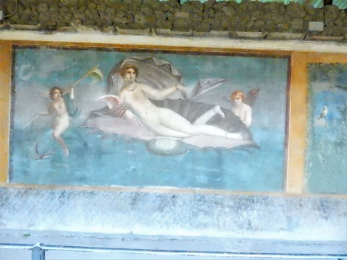 貝絵画 ポンペイ「貝の中のヴィーナスの家」のヴィーナスを描いた