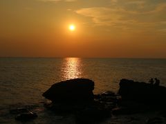 フーコック島のビーチと夕日