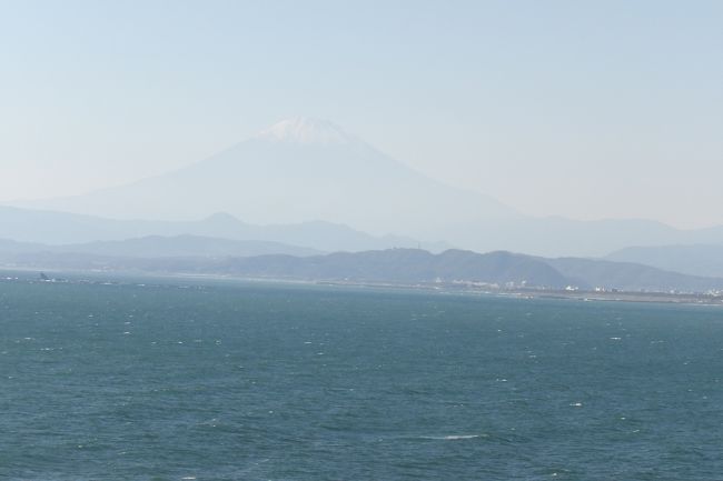 　鎌倉市内の海岸線からは富士山が見える場所が多くある。鎌倉市を西に外れ、南に浮かぶ江の島からは富士山が見えることは言うまでもない。しかし、国道134号線を越え、西側の見晴らしが良くなる辺りから江の島弁天橋を渡り切ったところぐらいまでに、たっぷりと富士山を見てしまい、島内では他に幾らでも見るべき名所や旧所・名跡があるために、そちらに気を取られ、富士山に目が行かないのが実情である。<br />　島内に高く聳える江の島展望灯台に上れば天気の良い日には富士山が見える。また、江の島展望灯台が建っている江の島サムエル・コッキング苑（植物園）の南の江ノ島亀ヶ岡広場には見晴台があるが、ここは江の島大師の本堂屋根を見下ろす江の島の頂上であるが、江の島龍野ヶ岡自然の森の木々の向こうに富士山が見える。<br />　また、稚児ヶ淵からも富士山が見えるという。あるいは、参道沿いの崖の上には富士見亭があるが、これはここから富士山が見えるということなのかもしれない。<br />　山二つから北に参道を離れると瑞心門（竜宮門）下の朱塗りの鳥居の上に出る下道があるが、その途中で木立が切れた西が開けた場所からも富士山が見られる。<br />（表紙写真は江の島の下道から見る富士山）