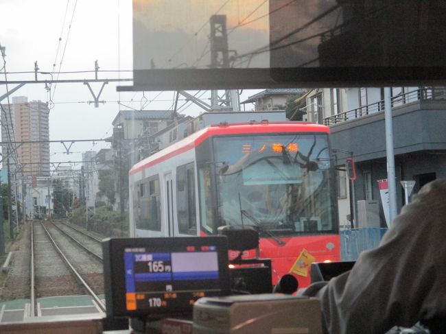 東京さくらトラム（都電荒川線＝路面電車）沿線を一日乗車券を利用して、<br />線路両脇の薔薇・飛鳥山公園・紙の博物館・三ノ輪橋商店街の街歩きで、<br />カロリー消費をしながら楽しんで来た。<br />　　　　<br />　　　<br />　高田馬場駅　出発<br />　　↓<br />　　　（徒歩）<br />　　↓<br />　「学習院下停留所」乗車<br />　　↓<br />　　　（東京さくらトラム乗車）<br />　　↓<br />　「飛鳥山停留所」下車<br />　　↓<br />　　　（徒歩）<br />　　↓<br />　飛鳥山公園　※10月桜，紙の博物館　※紙すき体験<br />　　↓<br />　　　（徒歩）<br />　　↓<br />　「飛鳥山停留所」乗車<br />　　↓<br />　　　（東京さくらトラム乗車）<br />　　↓<br />　「三ノ輪橋停留所」下車　<br />　　↓　<br />　　　※商店街ショッピング・Ｂ級グルメ<br />　　↓<br />　「三ノ輪橋停留所」乗車<br />　　↓<br />　　　（東京さくらトラム乗車）<br />　　↓<br />　「鬼子母神停留所」下車<br />　　↓<br />　　　（徒歩）　※鬼子母神参拝<br />　　↓<br />　「高田馬場駅」到着<br />　<br />　　　