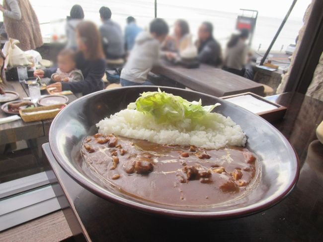 からっとした晴天に恵まれた11月中旬のこの日。ふと思い立って鎌倉の海岸線をウォーキングしに出かけました。<br />今回歩くのは鎌倉駅から由比ガ浜を通って国道134号線沿いに稲村ケ崎、七里ガ浜を経由して江ノ電の鎌倉高校前駅まで。およそ6Kmの道のりを1時間半くらいかけてゆっくりと歩きました。<br />途中七里ガ浜にある人気カレー店珊瑚礁でランチも頂いて。<br />鎌倉高校前駅からは江ノ電に乗って鎌倉駅へと戻って来る気持ちのいいプチ旅でした。<br /><br />第3章では七里ガ浜の海岸沿いに江の島を眺め、並走する江ノ電のかわいい電車を見ながら気持ちのいいウォーキング。鎌倉の大人気カレーショップ、珊瑚礁モアナマカイ店でランチを。平日でも行列ができる人気店ですが、運よく10分ちょっと待ちで入ることが出来ました。