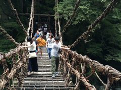 ４世代旅行！高知・徳島２泊３日、雨にも負けずの大満足旅。１日目。昼は祖谷のかずら橋渡りを楽しみ、夜は藁焼き鰹たたきに舌鼓！