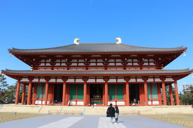久しぶりに、奈良と京都へ出かけてきました。<br />紅葉の時期の京都へは、約１０年ぶりの訪問です。<br />また、奈良へも約１０年ぶりの訪問となりました。<br />今回は、奈良の新大宮駅前のホテルに４泊して、奈良・京都を回ってきました。<br /><br />初日は、朝７時の新幹線で京都に向かい、紅葉の東福寺と東山界隈を見学しました。<br />２日目は、奈良の飛鳥路をレンタサイクルで巡り、その後西ノ京で薬師寺と唐招提寺を拝観です。<br />３日目は、午前中は定期観光バスで、京都山城地域のお寺を回ったあと、奈良公園を興福寺から春日大社まで歩いて観光しました。<br />４日目は、残念ながら雨となったため、午前中は奈良公園の国宝館と仏像館を見学し、その後斑鳩の里を観光しました。<br />５日目（最終日）は、京都の嵯峨嵐山と東寺を観光し、夕方の新幹線で帰京しました。<br /><br />