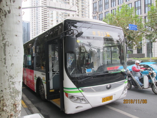 上海の老西門・９１１路バス・准海中路（路線バス）