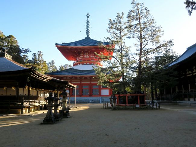 高野山と奈良３社寺の紅葉を見に＜２＞　高野山　宿坊体験と壇上伽藍