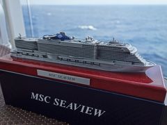 MSC Seaviewの航海。今日は終日航海です。クイズ大会で商品をゲットしました。
