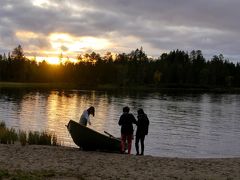 2018.9フィンランド職員旅行6-シモ湖の休日２　釣り，ボート遊び，バーベキュー，サウナ，ドライブ