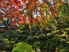 日本の原風景を留めた隠れ里.「石の寺」教林坊の紅葉と庭園