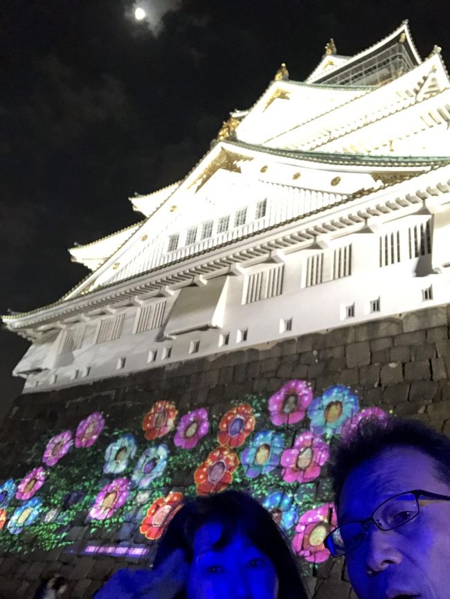 2018年12月15日にオープンした「SAKUYA LUMINA(サクヤルミナ)」に行って来ました。<br />サクヤルミナは大阪城公園が舞台の9つの章からなる物語を、来場者のみずからの足で辿っていくナイトウォークです。<br />多様なメディアを使いながら、大阪城公園の土地ならではのユニークな体験を生み出しさらに、<br />予想もしなかったような面白い方法で未来と現在が交差するという演出により、物語の世界観に引き込みます。<br />なお、友情、冒険、喜びがテーマのストーリーは、世界中の人々の心を繋ぐ<br />「笑顔」からインスパイアされているのだそうです。<br /><br />入場料 大人3200円(前売り2700円)ですが、1/31までは大阪市民優待で2000円です。<br /><br />私は大阪市民ではありませんが、市内で仕事をしているので社員証提示で優待受けられました。<br /><br />チケットは事前にファミリーマートのfamiポートのよしもとチケットから<br /><br />18:00(時間予約制)で購入しました。<br /><br />大坂城は広くて駅からでも結構歩くので早めに出発し16:45に大阪城公園駅に着きました。<br /><br />大阪城ホールでイベントがあるようで(m-flo presents “OTAQUEST LIVE” でした)<br /><br />沢山の人がホールの方へ向かっています。<br /><br />大阪城ホールの横を抜けて東外濠、北外濠の外周をぐるっと回って<br /><br />京橋口からエントランスに到着したのが17:24。<br /><br />20人ほどがすでに待たれていました。<br /><br />受付を済ませ、18:00まで待機場所のような所で待ちます。<br /><br />待ち時間はとても寒いです。<br /><br />18:00定刻にスタートしました。<br /><br />ゆっくり回って、18:55に全て見終わりました。<br /><br />感想は、夜の写真は難しい。です。<br /><br /><br /><br /><br />