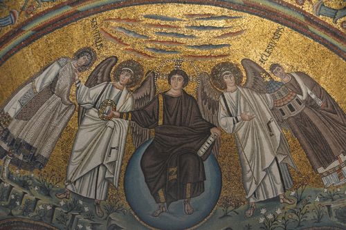 中古 イタリア ラヴェンナ モザイク皿 圧倒的な装飾タイルが美しい