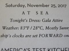 ７泊 Westerdam、★2★Saturday, November 25、2017 	At Sea		