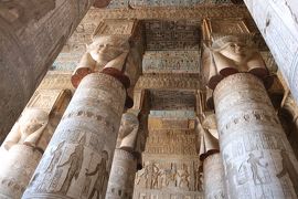 個人手配で行くエジプト・アントワープ＆ライデン17日間　７日目後半　保存状態が素晴らしい遺跡デンデラ・ハトホル神殿